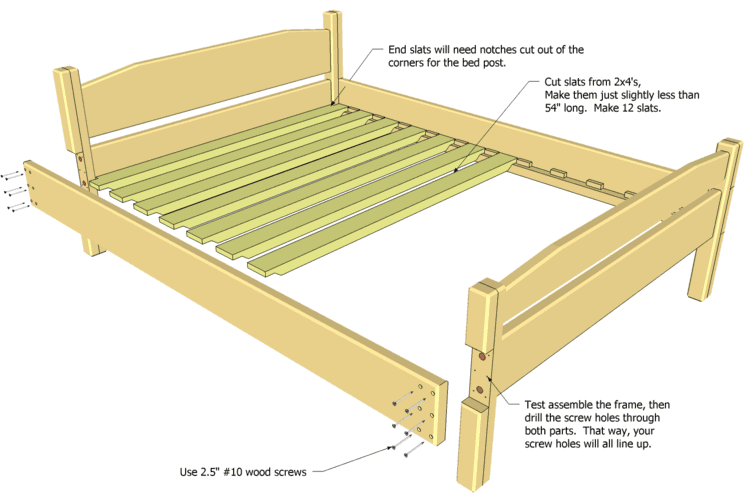 Double bed plan