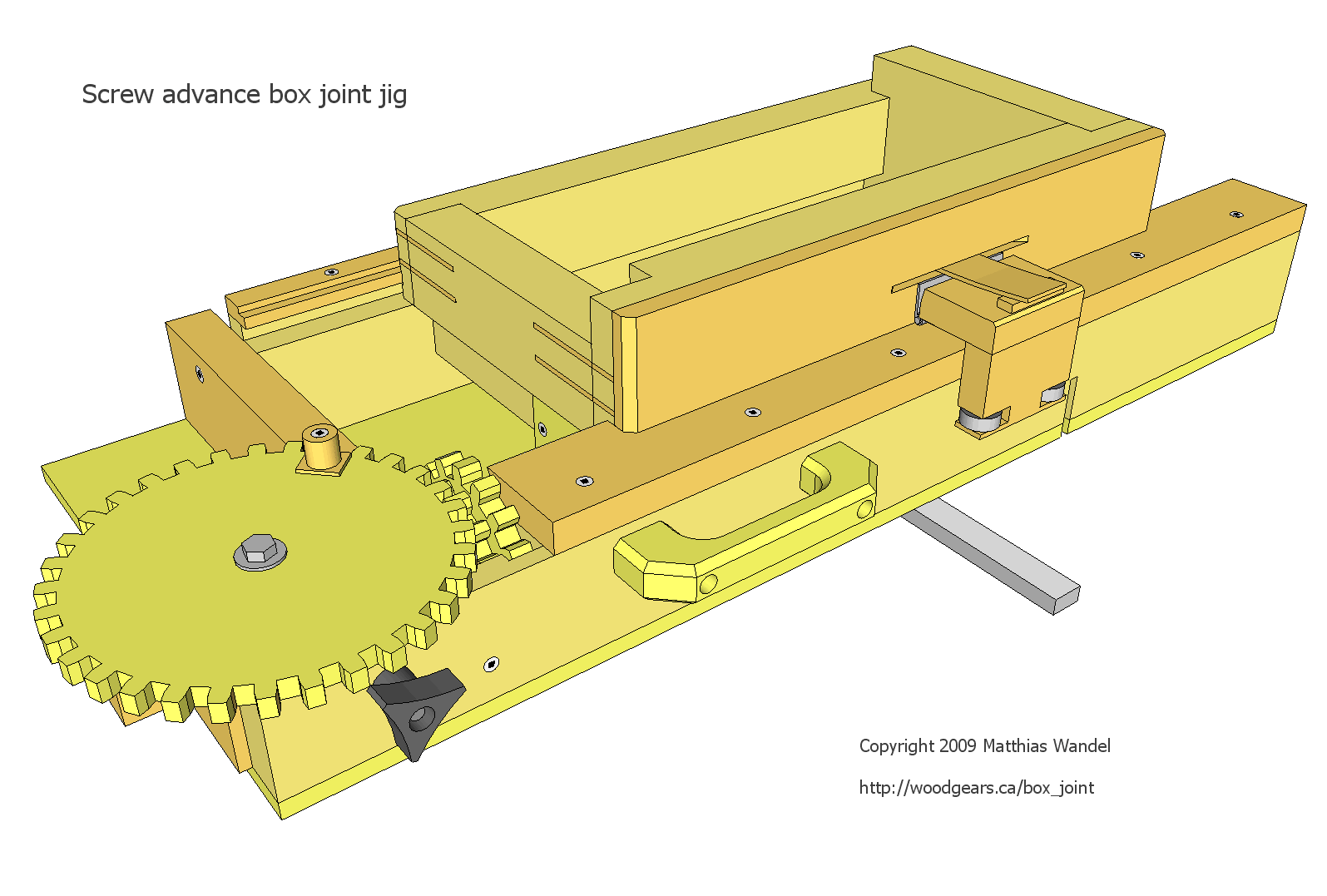 Screw advance box joint jig plans