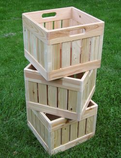 wooden boxes stacked