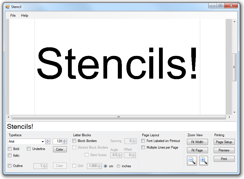 Stencils main screen shot