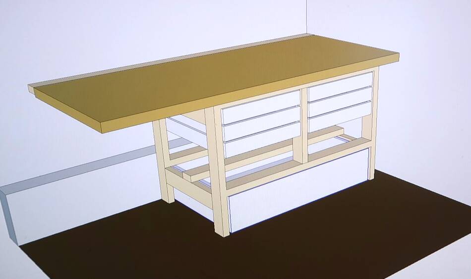 building drawers workbench